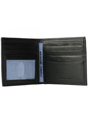 Tommy Hilfiger Men's Leather Billfold Wallet - Black
